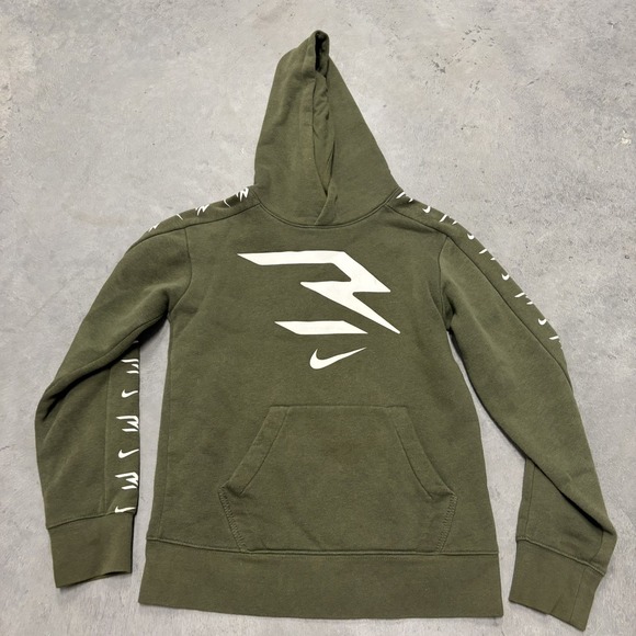 Nike Russell Wilson 3Brand Hoodie Pullover Green Youth Large 10-12yrs Sweatshirt - Picture 1 of 4